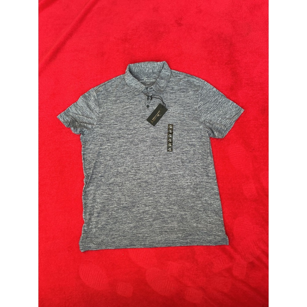 Marc Anthony Polo Mens XXL Grey New Luxury Space Dye Stretch Short Sleeve